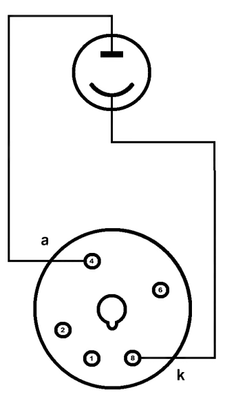 Zapojení patice elektronky 930